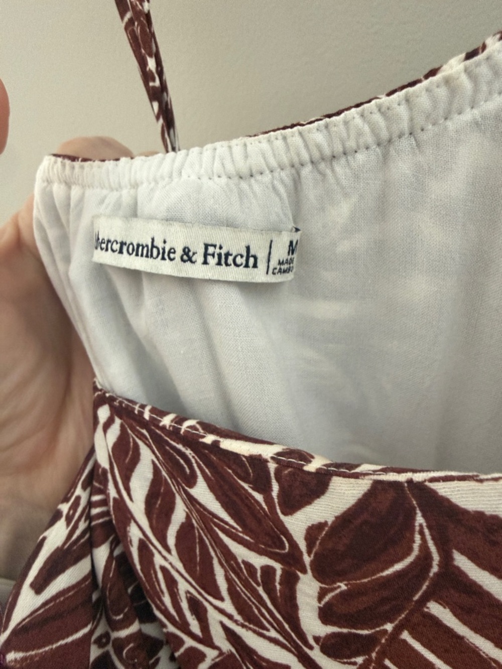 Abercrombie Brown palm Print Women's Dress - Picture 3 of 3